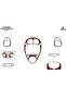 Meriç ®   Citroen Xsara Picasso Front Glove Box Trim Mahogany 8 Pieces 1999-2006 - 2
