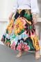 4546 Patterned Hijab Pleated Skirt Orange - 2
