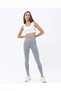 High Waist Gray Sports Corset Tights Seamless Yoga Tights - 3
