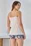 Women's Polka Dot Adjustable Strap Top Shorts Set - 4