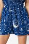 Indigo Galaksi Desenli İp Askılı Viskon Şortlu Dokuma Pijama Takımı THMSS23PT00006 - 5