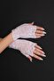 Half Finger Bridal Gloves and Bridal Cap - 7