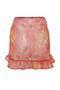 Turuncu Batik Dokuma Fırfırlı Plaj Mini Pareo TBESS23PR00008 - 8