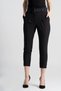 Women's Summer Black Coated Belted Stylish Casual Comfortable Trousers 3553 - 3