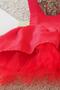 Red Polka Dot Girls' Tulle Dress and Bandana Set 1-10 Years Birthday Dress - 3
