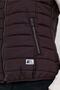 Women's Hooded Combed Cotton Lined Puffer Vest – Dark Claret Red - 5