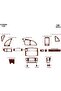 Meriç ®   Citroen Xsara 2 Front Glove Box Trim Mahogany 18 Pieces 1999-2006