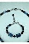 Onyx Sodalite Evil Eye Protection and Stability Necklace Bracelet Set - 5