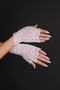 Polka Dot Bridal Cap and Bridal Half Hand Bridal Gloves - 7
