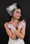 Half Finger Bridal Gloves and Bridal Cap - 4