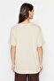 Taş %100 Kalın Pamuklu Baskılı Oversize Kalıp Bisiklet Yaka Örme T-Shirt TWOSS23TS00282 - 12