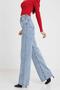 High Waist Lycra Blue Palazzo Jeans Lycra Stretchy Jeans