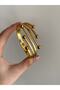 Steel Gold Heeled Olivia Handcuffs - Does not blacken- - 2