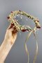 Red Cotton Grass Cream Chipsolu Organization Bridal Outdoor Shooting Crown – Hairband, Stylish Design - 7