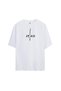 Relax Printed Unisex Black Oversize Crew Neck Printed T-shirt