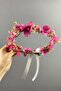 Fuchsia Hydrangea Cotton Grass Chipsolu Organization Bridal Outdoor Shooting Crown – Headband, Stylish Design - 2