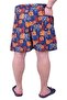 Large Size Water Repellent Sea Shorts Hot Flower 23661 Navy Blue - 3