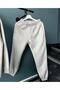Gray Tracksuit Set Oversize Unisex Three Thread Ribbed Thick And High Quality - 3