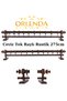 Walnut Wooden Headed Aluminum Pipe Rustic Curtain Hanger Single Rail 275 Cm - 3