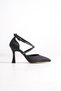 Kalice Black Stoned Stiletto Evening Dress Heeled Shoes - 2