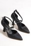 Kalice Black Stoned Stiletto Evening Dress Heeled Shoes - 4