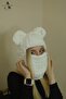 Snow Mask White Animal Figure Hat Beanie Ski & Snowboard Balaclava - 2