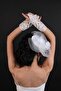 Polka Dot Bridal Voilet and Lace Bridal Gloves - 7