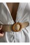 Straw Elastic Women's Belt with Ring Buckle, Jacket Belt, Shirt Belt, Dress Belt - 6