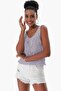 Women's Cotton V-Neck Knitwear Undershirt Lilac 23s1005 - 2
