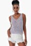 Women's Cotton V-Neck Knitwear Undershirt Lilac 23s1005 - 3
