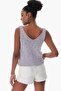 Women's Cotton V-Neck Knitwear Undershirt Lilac 23s1005 - 4