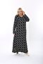 Women's Plus Size Long Sleeve Viscose Combed Cotton Hijab Suitable Long Maxi Dress - 5