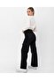 High Waist Black Jeans Wide Leg Cargo Jeans - 2