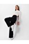 High Waist Black Jeans Wide Leg Cargo Jeans - 3