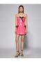Sequined Bow Detailed Strapless Mini Dress - 3
