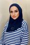 Hijabchi Women's Hijab Dark Navy Blue Snap Neck Collar Hijap Bonnet Model Scarf Shawl - 3