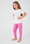 Bead Detail Girl's Short Sleeve Pajama Set - 3
