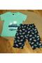 Boy's California Printed Combed Cotton 2-Piece (tshirt+capri Shorts) Shorts Set/shorts Pajamas Tk - 2