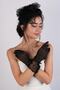 Polka Dot Bridal Hat and Ribbon Bridal Gloves - 3