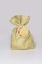 Gift Jute Pouch, Flower Printed Label - Straw Pouch - 10 Piece Set with Tie String (10x15 Cm)