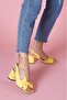 Yellow Bow Heeled Sandals