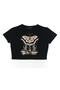 Butterfly Printed Crop Top T-Shirt - 3