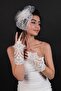 Polka Dot Bridal Voilet and Lace Bridal Gloves - 3