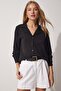 Shawl Collar Draped Woven Shirt - 3