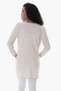 Women's Striped Pocket Detailed Open Form Cotton Thin Knitwear Cardigan Beige 23s1010 - 7