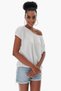 Women's Boat Neck Wide Fit Cotton Thin Knitwear Sweater Ecru 23s1018 - 5
