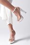 Stone White Color Women's Heeled Shoes - 5