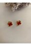 Steel Model Studded Clover Earrings