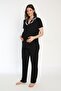 Cotton Corded Front Buttoned Maternity and Pregnant Pajamas Set - 3