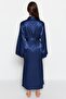 Indigo Belted Satin Woven Dressing Gown THMSS23SB00006 - 6